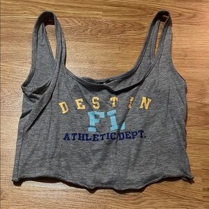 Gray Athletic Crop Top